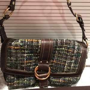 NWOT Coach Tweed Boulce handbag